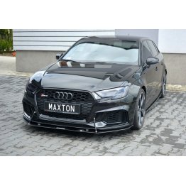 Накладка сплиттер на передний бампер на Audi RS3 8V Sportback рестайл